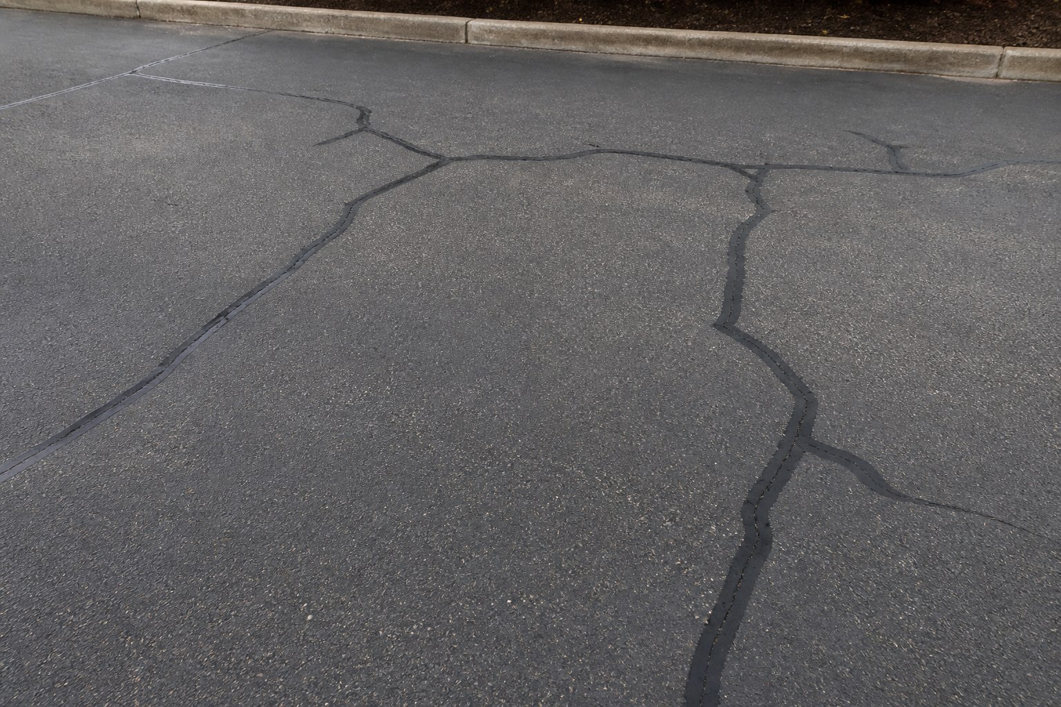 Crack sealing pavement example